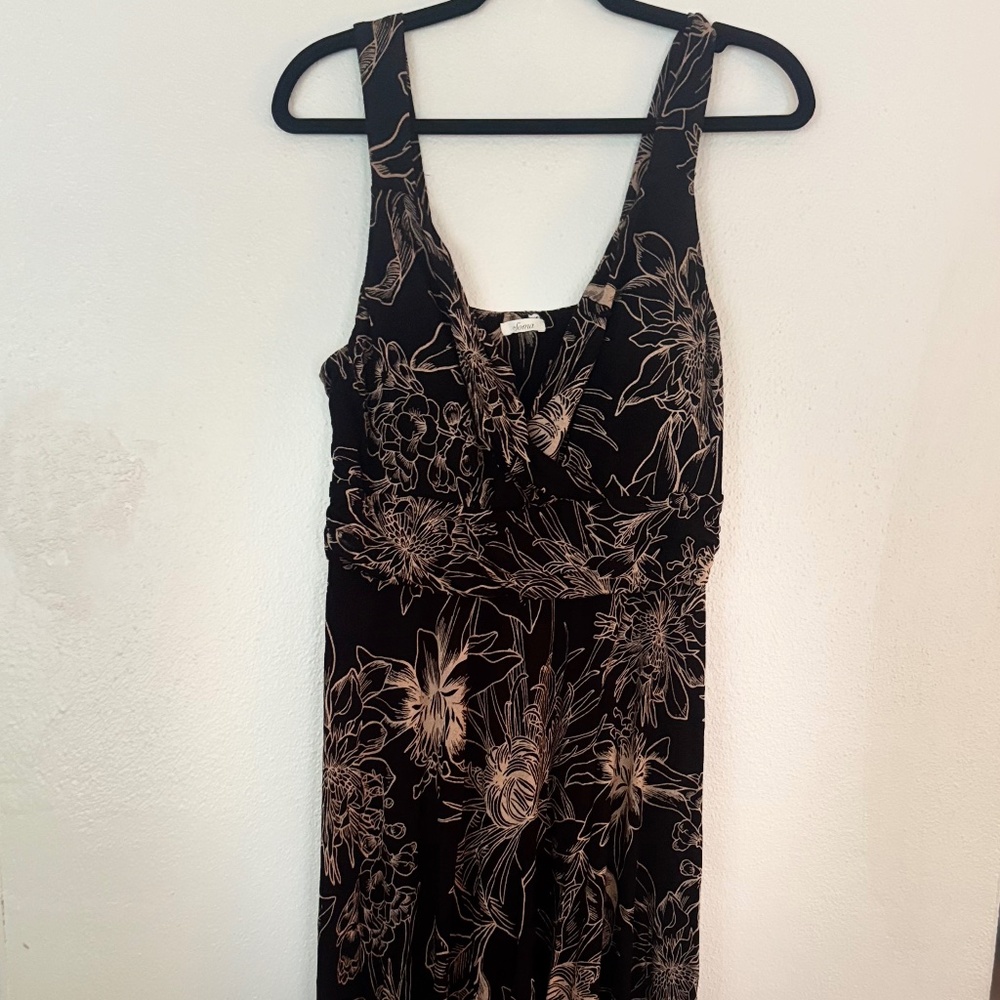 Soma Black and Tan Midi dress